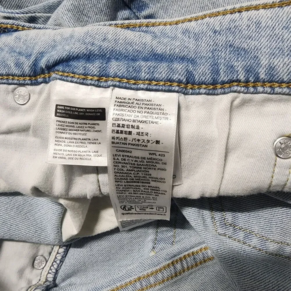 Levi's 541 Straight Leg Light Wash Men's Blue Jeans Size 50x29